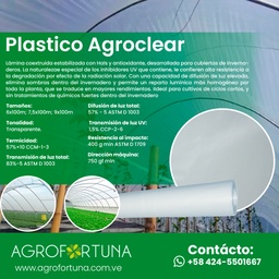 PLASTICO AGROCLEAR 6*100 METROS